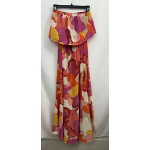 Impressions Boutique Strapless Maxi‎ Dress Colorful Womens Size M